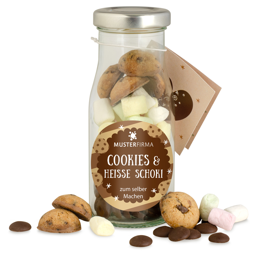 DIY Flasche Cookies & Heißer Kakao