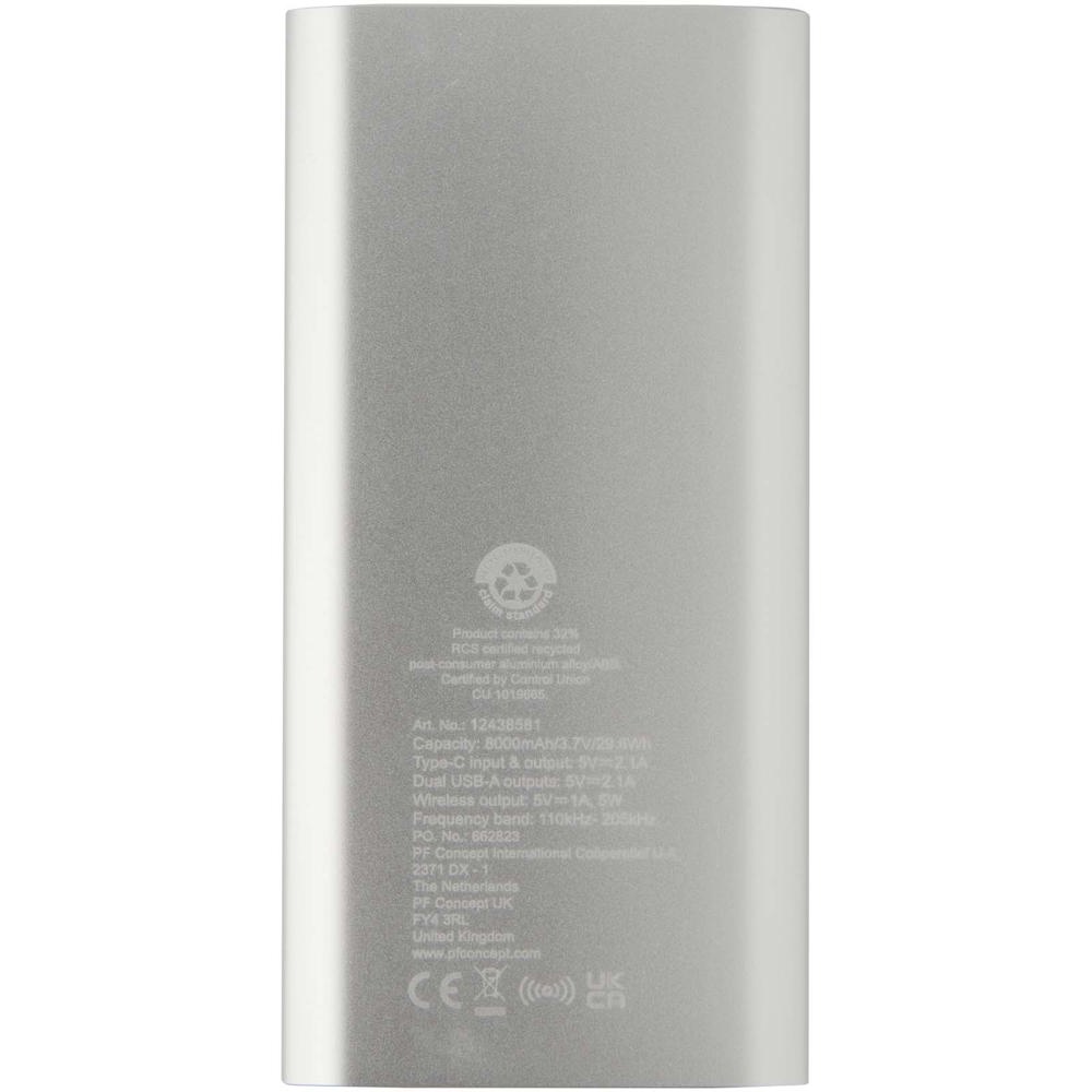 Juice 8000 mAh Typ-C kabellose Powerbank aus recyceltem Aluminium