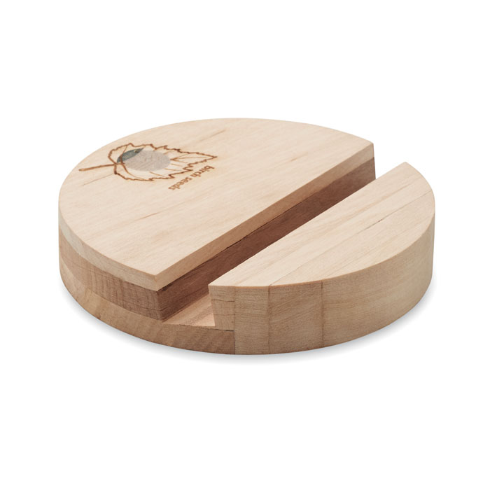 GROW ROUND STAND - Smartphone Halter Birkenholz