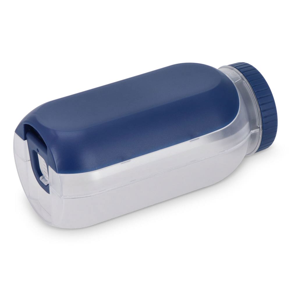 All-in-One-Lunchbox mit Soßenfach und Löffel-Gabel - dunkelblau
