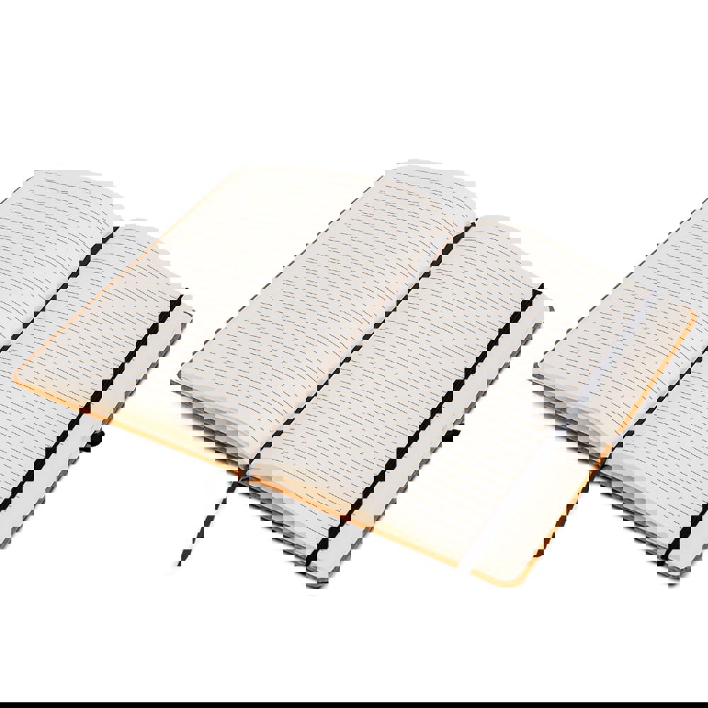 Hardcover-Notizbuch mit Einband aus recycelten Leder DIN A5