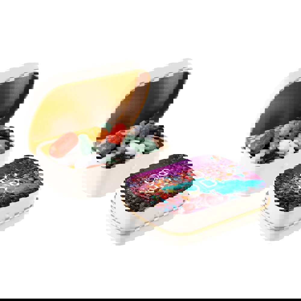 Mini Klappdeckeldose mit Süßigkeiten