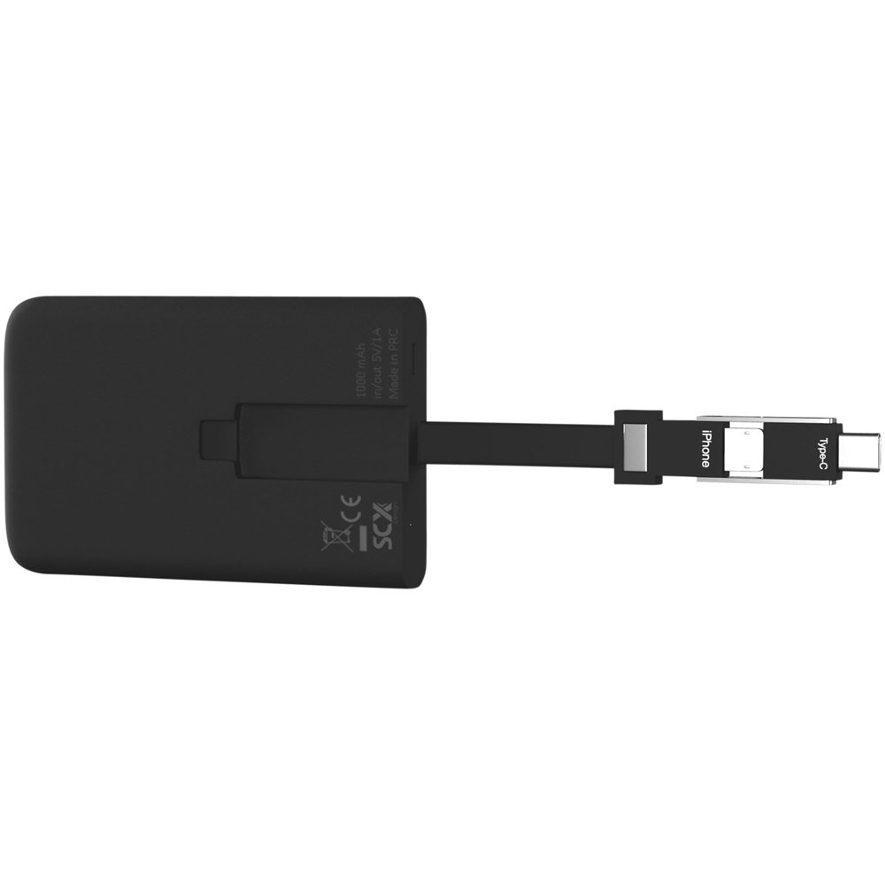 SCX.design P05 1000 mAh Powerbank mit Leuchtlogo