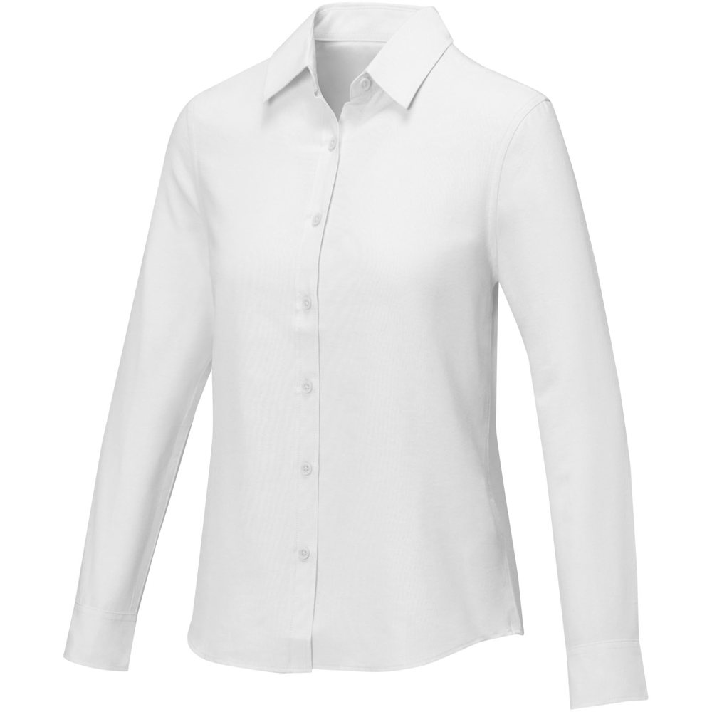 Pollux 130 g/m² Damenbluse mit langen Ärmeln - weiss