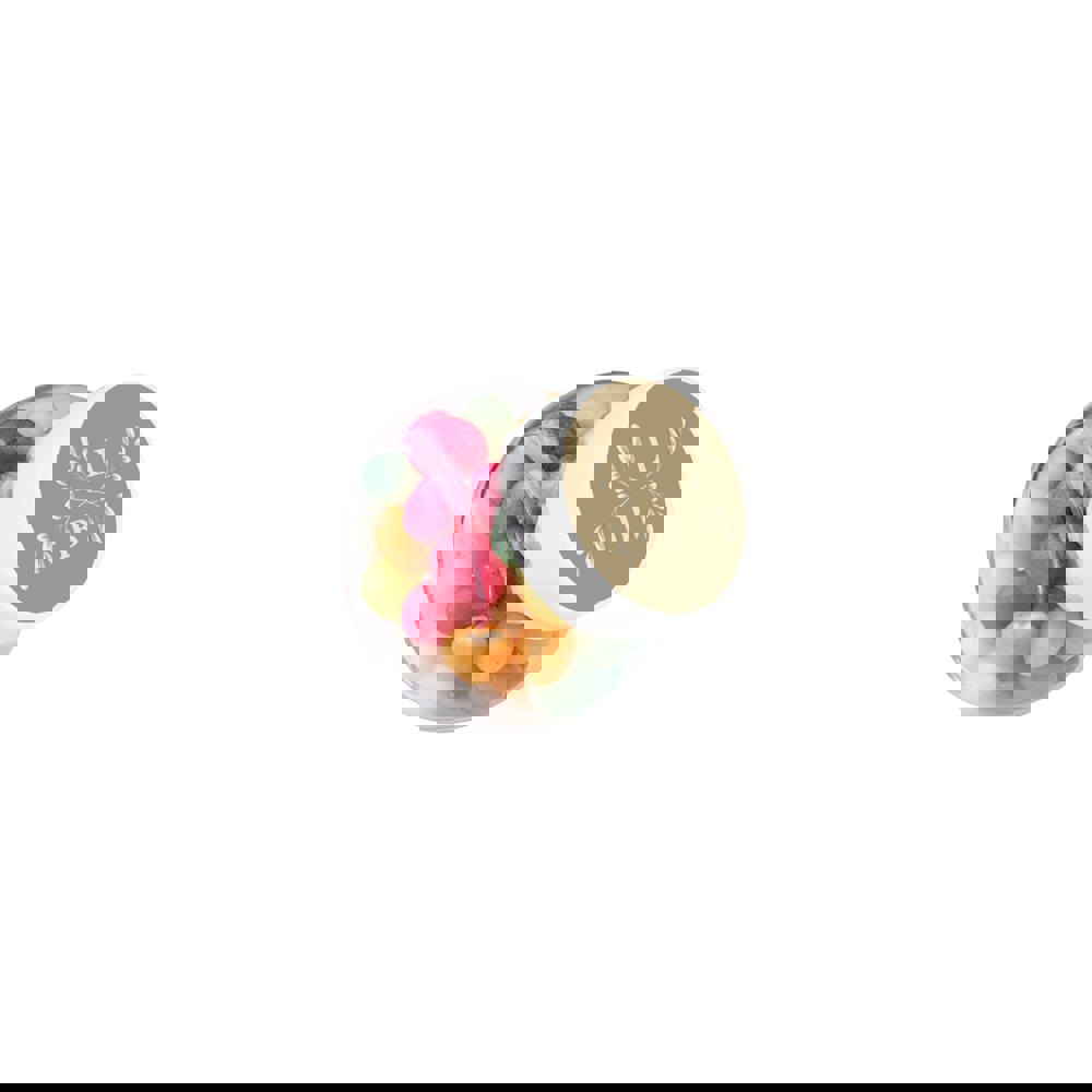 Mikro Glas 50 ml gefüllt mit Süßigkeiten - Transparant/weiß