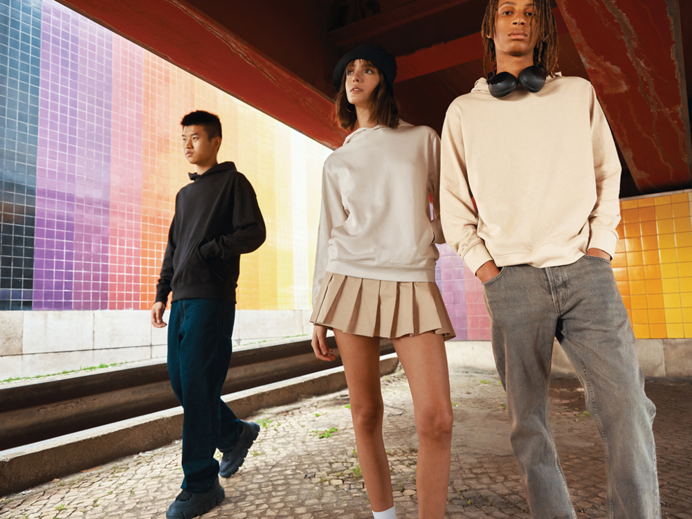 IQONIQ Yengo Hoodie mit Seitentaschen aus rec. Baumwolle