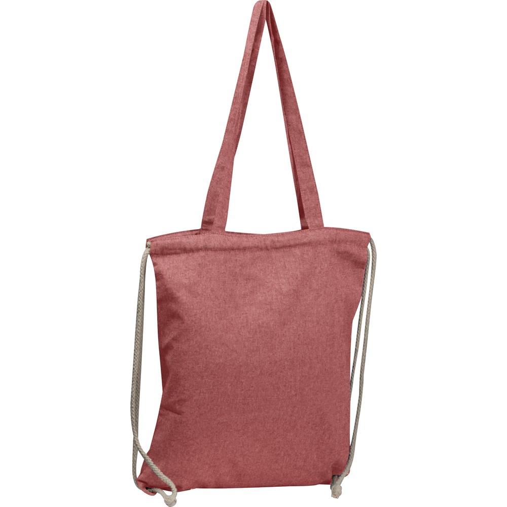 Gymbag aus recycelter Baumwolle VOLKER - rot