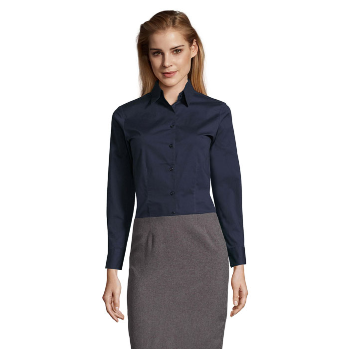 EDEN - EDEN STRETCH WOMEN SHIRT - Dark Blue
