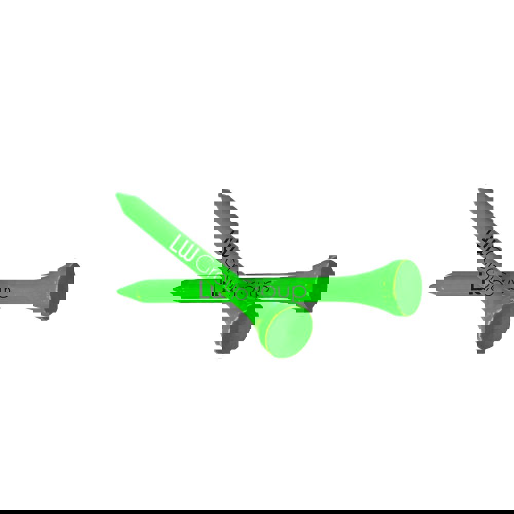 Tee aus Bambusholz 70 mm - Neon Grün