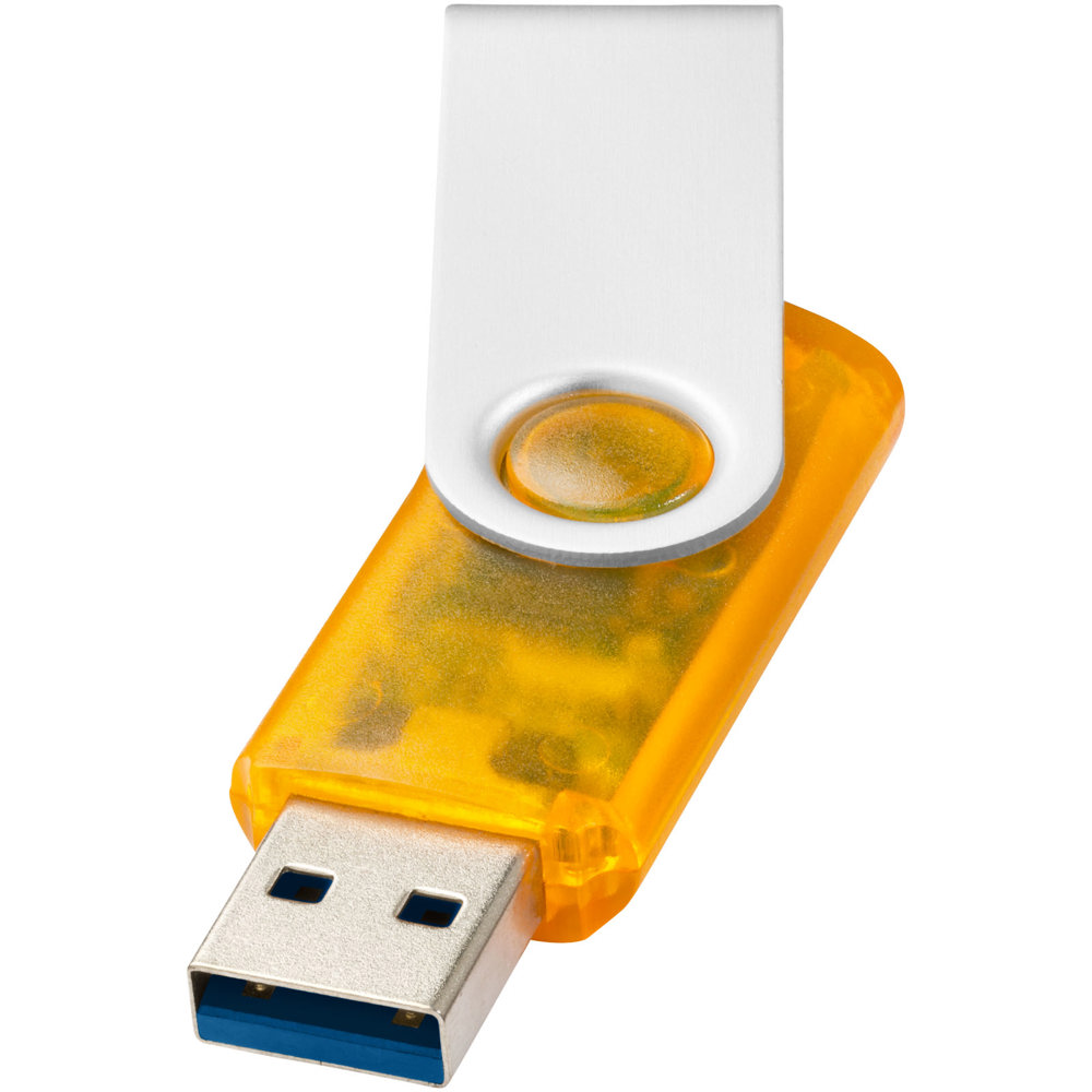 Rotate USB-Stick 3.0 transparent - orange