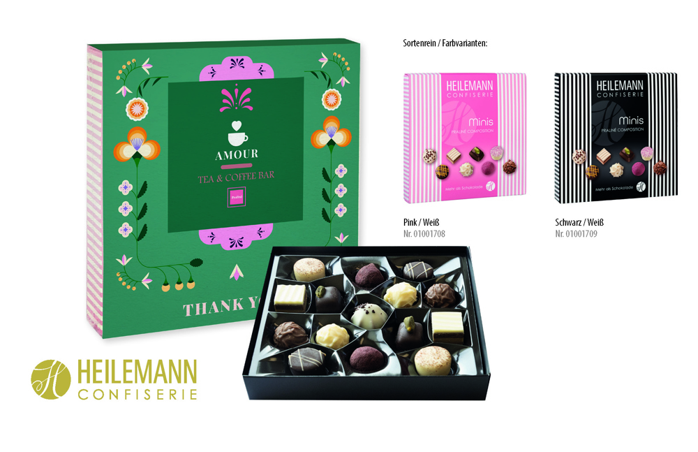 Heilemann Mini Pralinés im Schuber 91 g , Inhalt: Heilemann Mini Pralinés