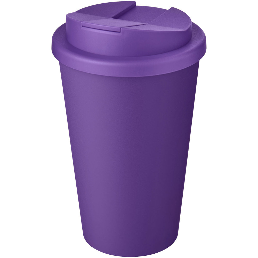 Americano® Eco 350 ml recycelter Becher mit auslaufsicherem Deckel - lila