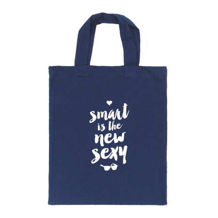 Baumwoll Tragetasche klein farbig, 135 gr/m2 - dunkel blau