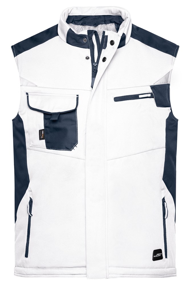 Craftsmen Softshell Vest - STRONG - - White/carbon (ca. Pantone white
447U)