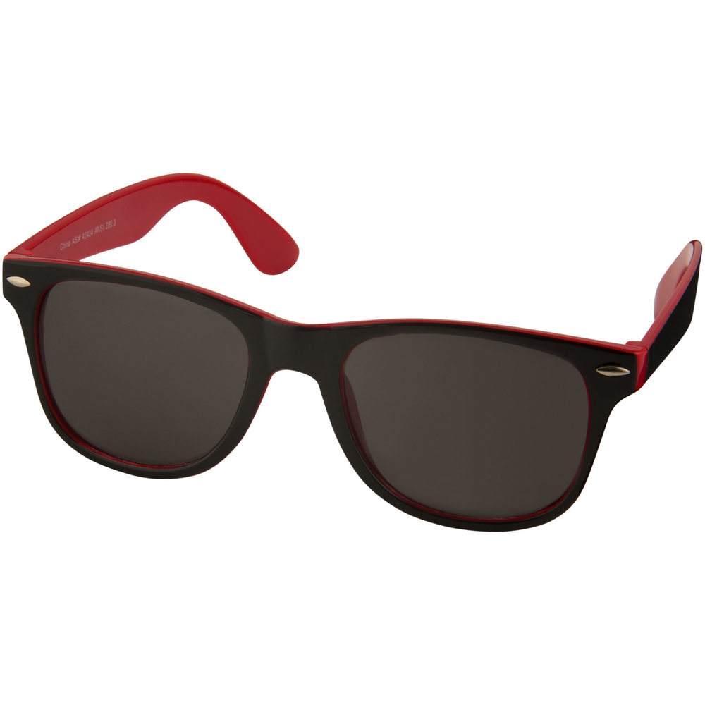 Sun Ray Sonnenbrille mit zweifarbigen Tönen - rot, schwarz