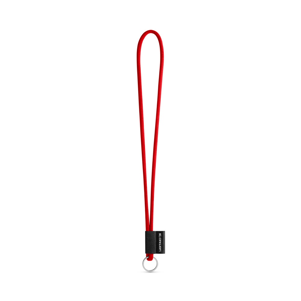 75093. SET Lanyard TUBE Lang (Ø 7 mm) mit Ring Ø 32 mm - 302 - Rot