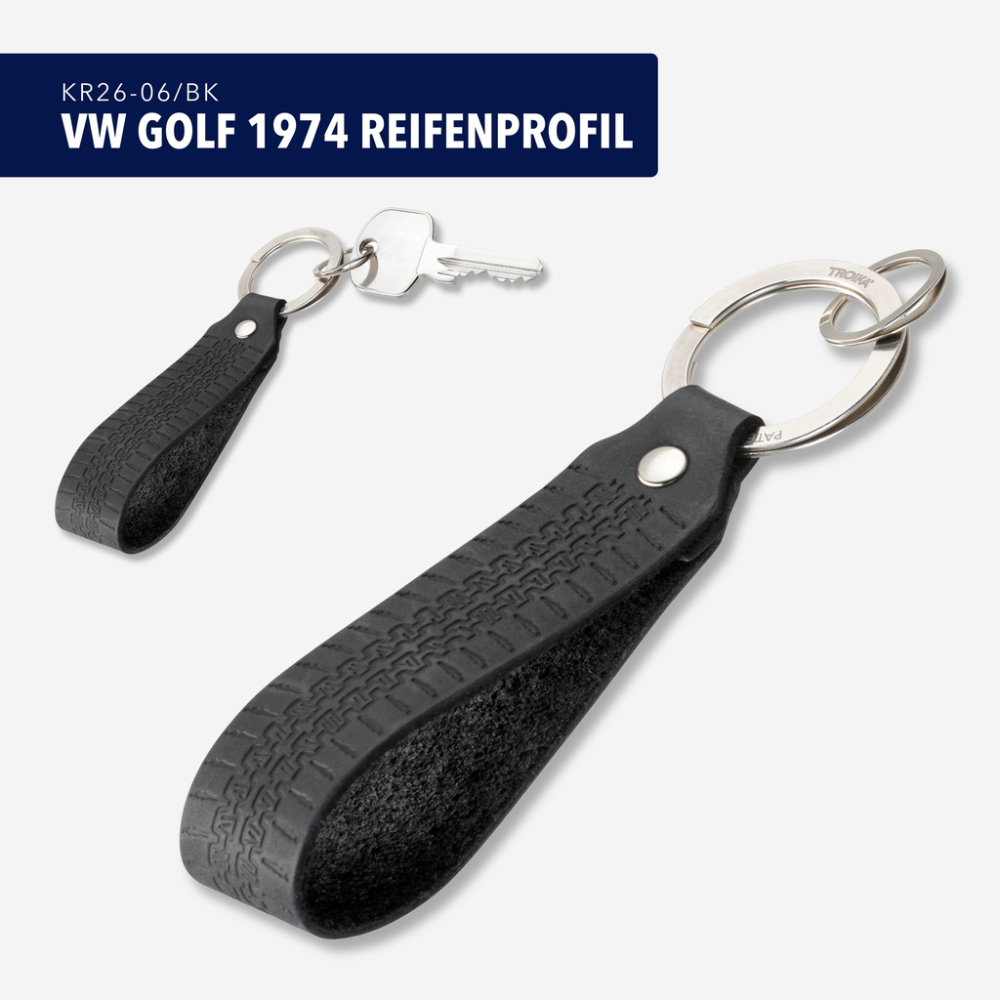 TROIKA Schlüsselanhänger VW GOLF 1974 REIFENPROFIL