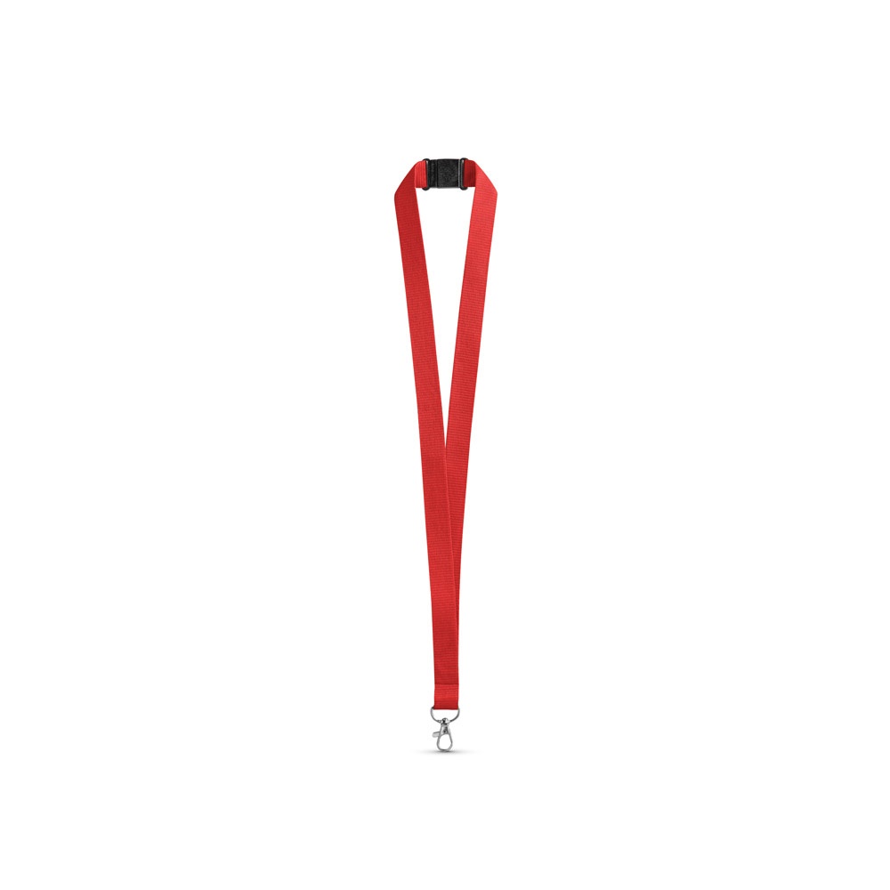 LEEDS. Lanyard aus Polyester mit Sicherheitsverschluss - Rot