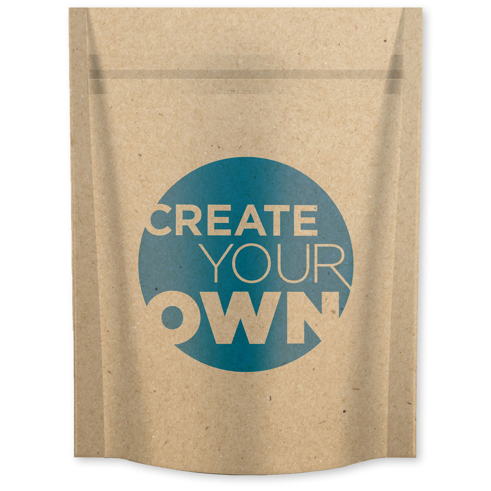 10 Stück individuell gestaltbare Pflaster mit vollfarbig bedrucktem Papiertasche - Kraftpapier