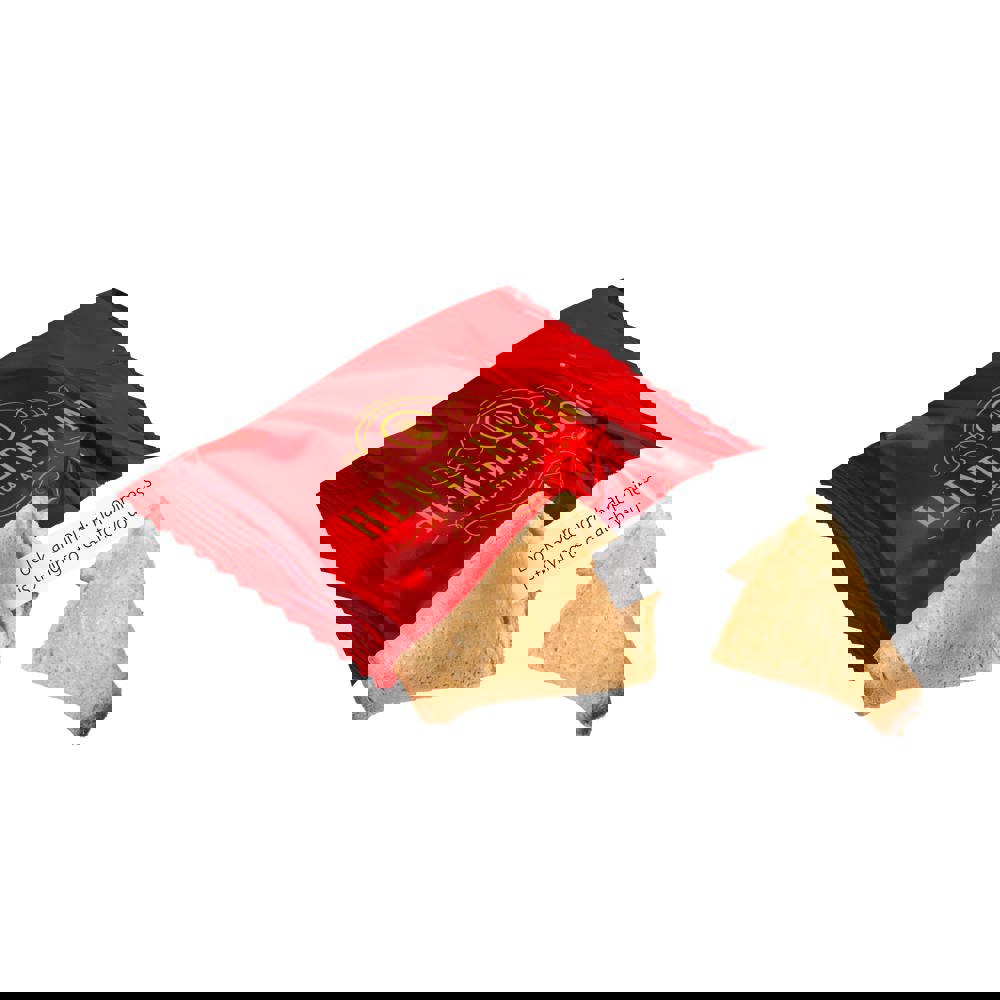 Glückskeks in bedruckter Folie - Rot