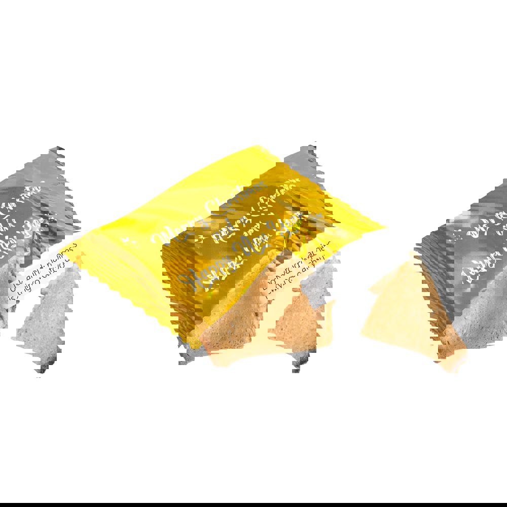 Glückskeks in bedruckter Folie - Gold