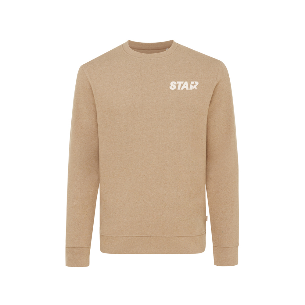 IQONIQ Denali ungefärbt. Rundhals-Sweater aus recycelter BW