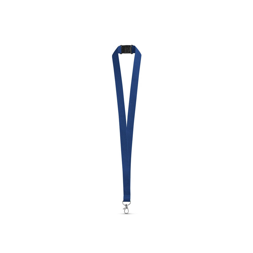 LEEDS. Lanyard aus Polyester mit Sicherheitsverschluss - Blau
