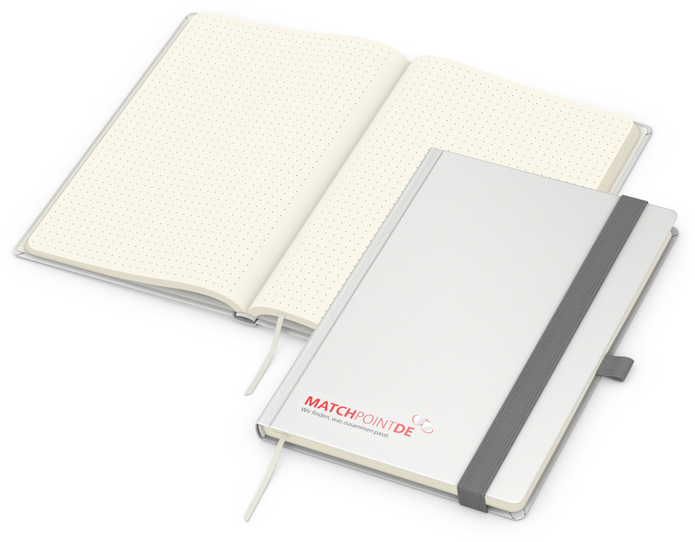 Notizbuch Vision-Book Kunstleder-Hardcover matt-farbig - Weiß