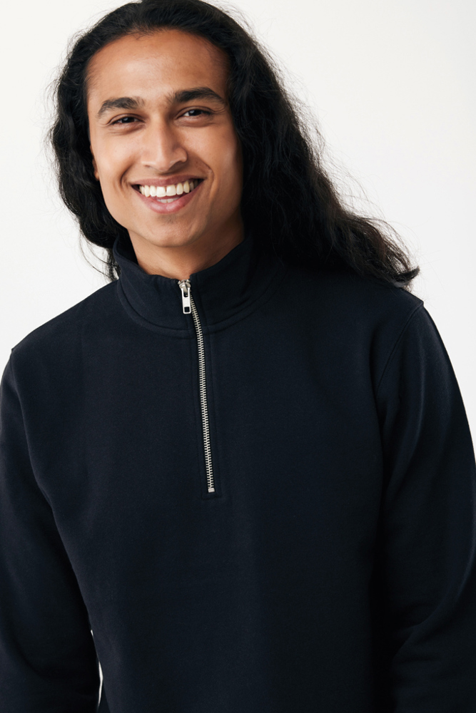 IQONIQ Elgon Quarter-Zip-Sweater aus rec. Baumwolle
