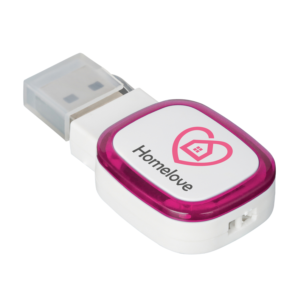 USB-Speicherstick COLLECTION 500 - magenta, weiß / magenta