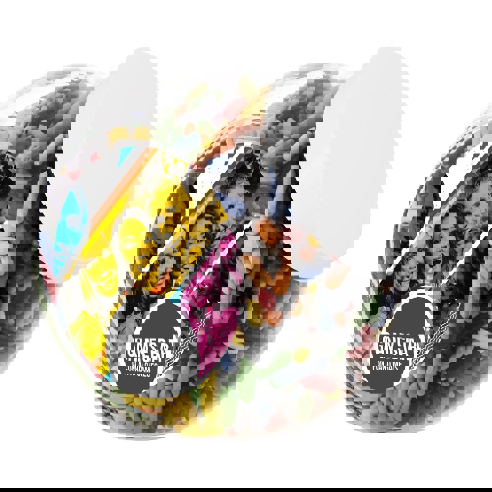 Großes Glas 2 Liter gefüllt mit Süßigkeiten