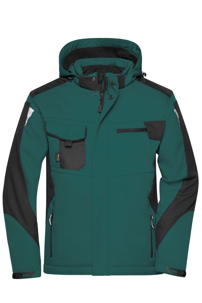 Craftsmen Softshell Jacket - STRONG - - Dark-green/black (ca. Pantone 554U
blackC)