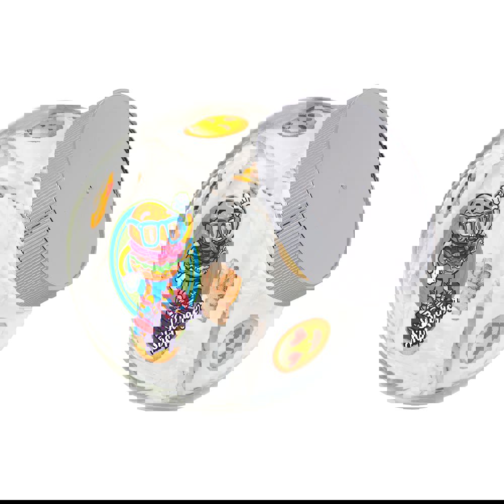 Kleines Glas 0,4 Liter gefüllt mit Süßigkeiten - silber