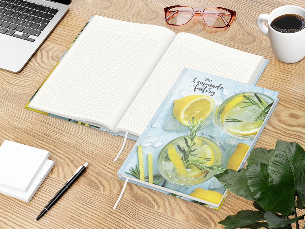 Notizbuch Note-Book RECYCLING, A4, Winkelkaro, Naturpapier