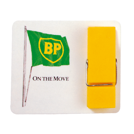 Wandplatte + Klammer - Gelb