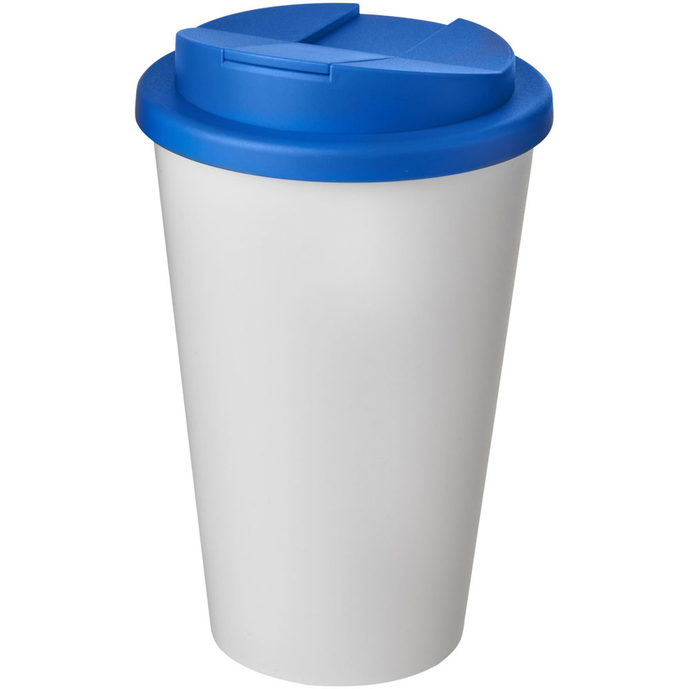 Americano® 350 ml Isolierbecher mit auslaufsicherem Schraubverschluss - weiss, mittelblau