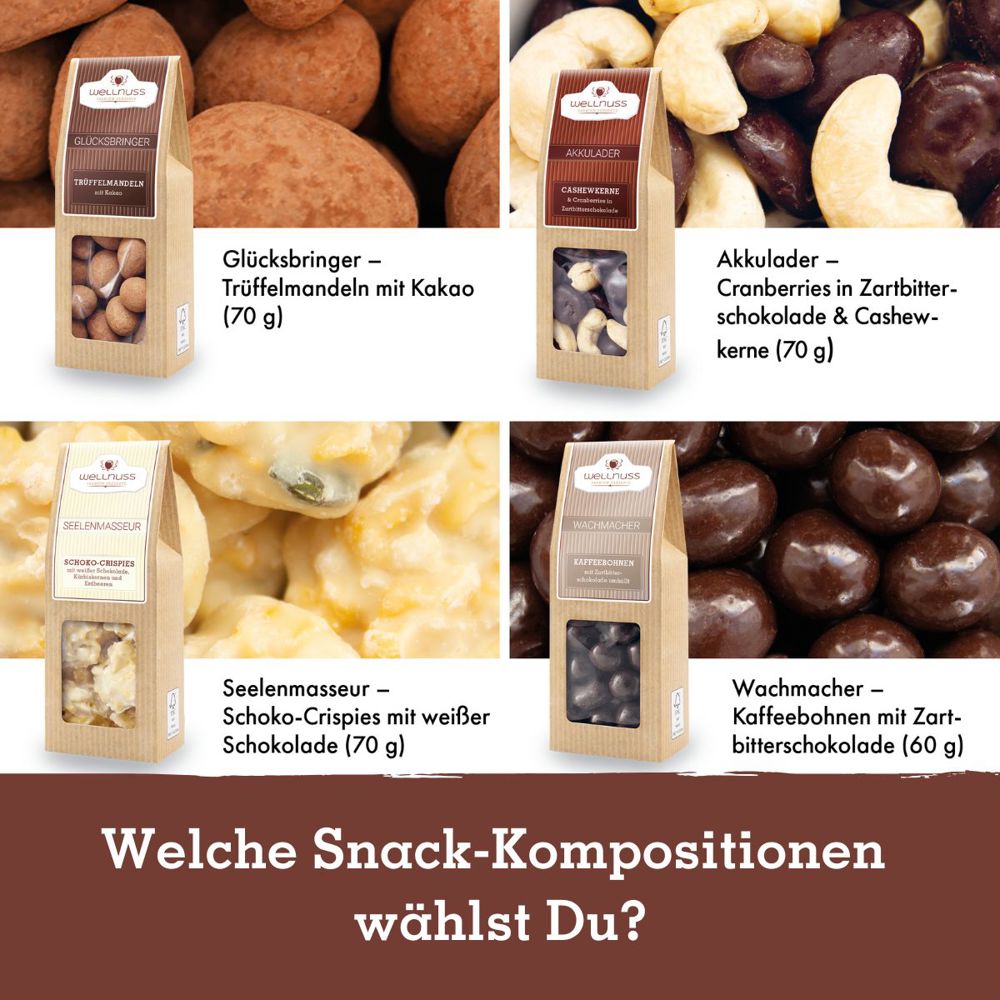3 Premium Snacks im Baumwollsäckchen