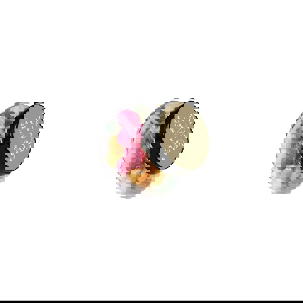 Mikro Glas 50 ml gefüllt mit Süßigkeiten - Transparant/schwarz