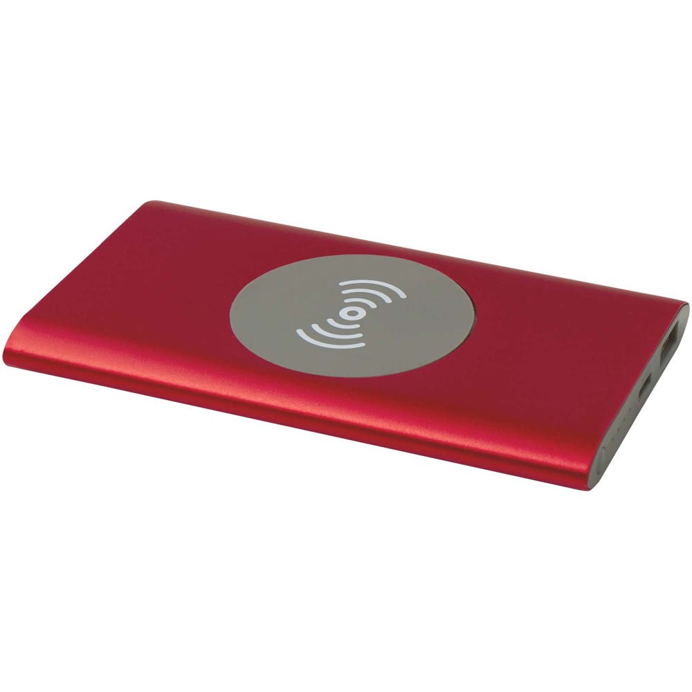 Juice 4000 mAh Typ-C kabellose Powerbank aus recyceltem Aluminium - rot