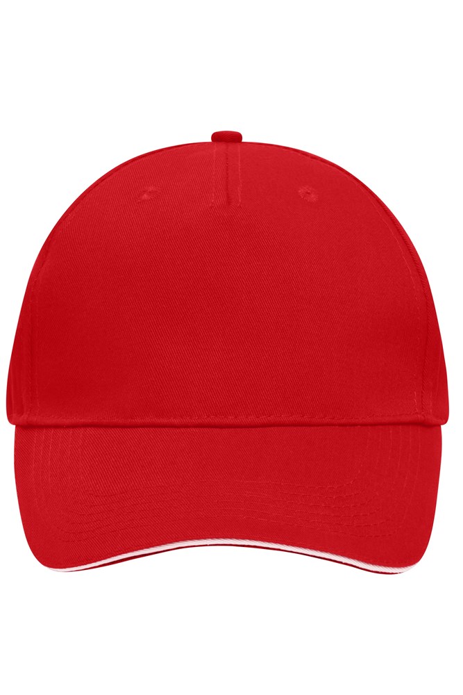 5 Panel Sandwich Cap - Red/white (ca. Pantone 200C
white)