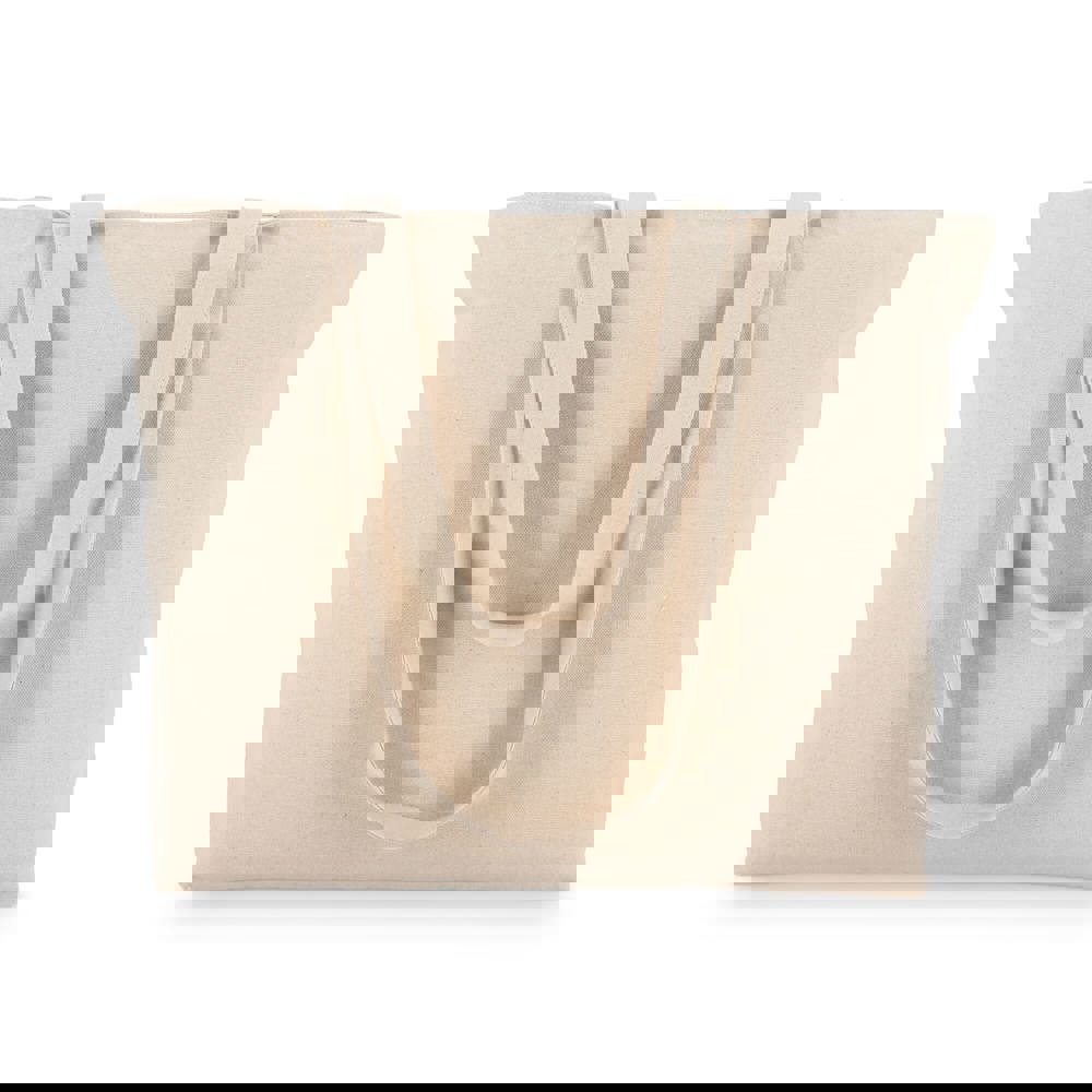 Baumwoll-Tragetasche mit Reißverschluss OEKO-TEX® 47 x 11 x 35cm 320g/m²