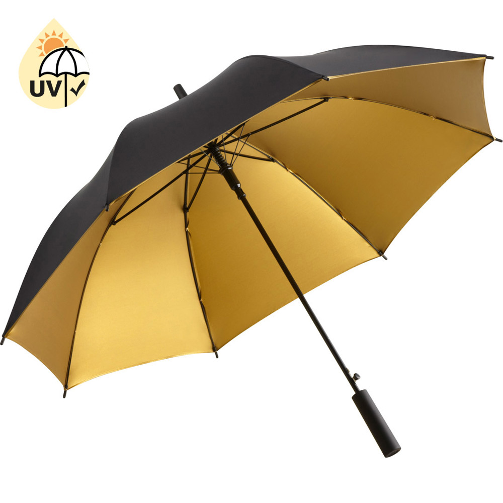 1159 AC-Stockschirm FARE® Doubleface - schwarz/gold