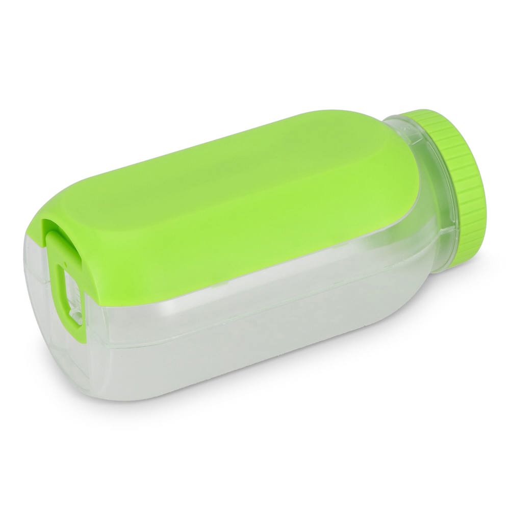 All-in-One-Lunchbox mit Soßenfach und Löffel-Gabel - hellgrün