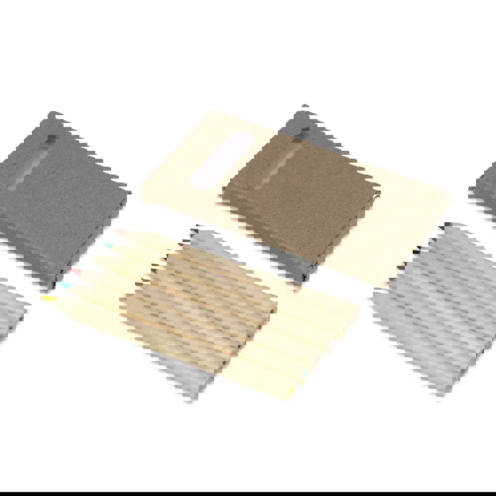 6 Buntstifte in Kraftbox