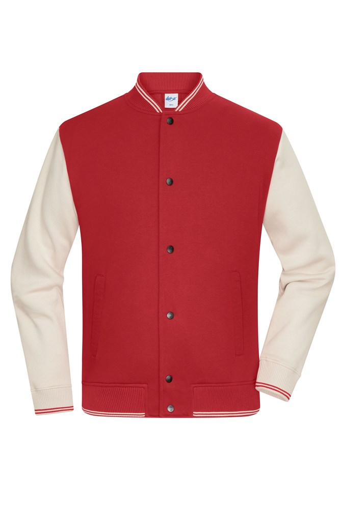 College-Jacket UNISEX OCS Blended & RCS - Carmine-red/sandstone (ca. Pantone 1805EC
406 C)