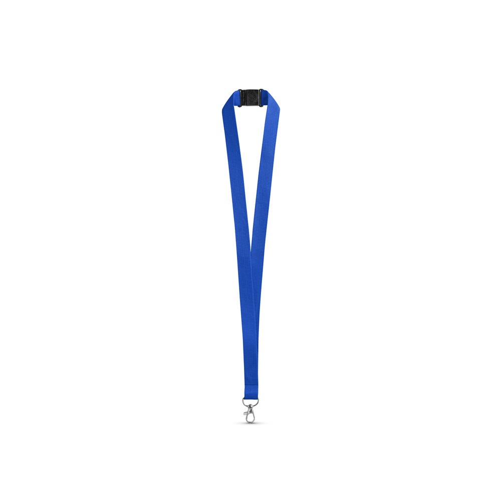 LEEDS. Lanyard aus Polyester mit Sicherheitsverschluss - Königsblau