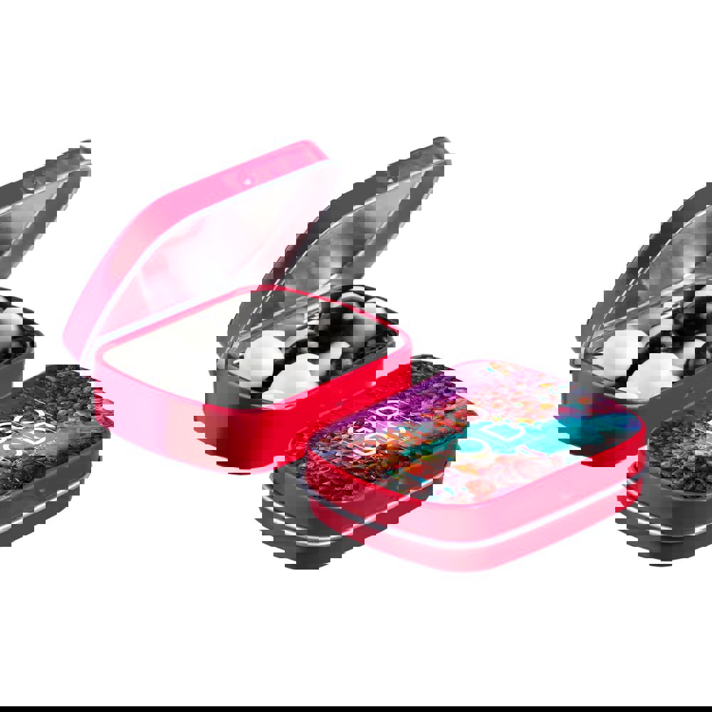 Mini Klappdeckeldose mit Süßigkeiten - Rot