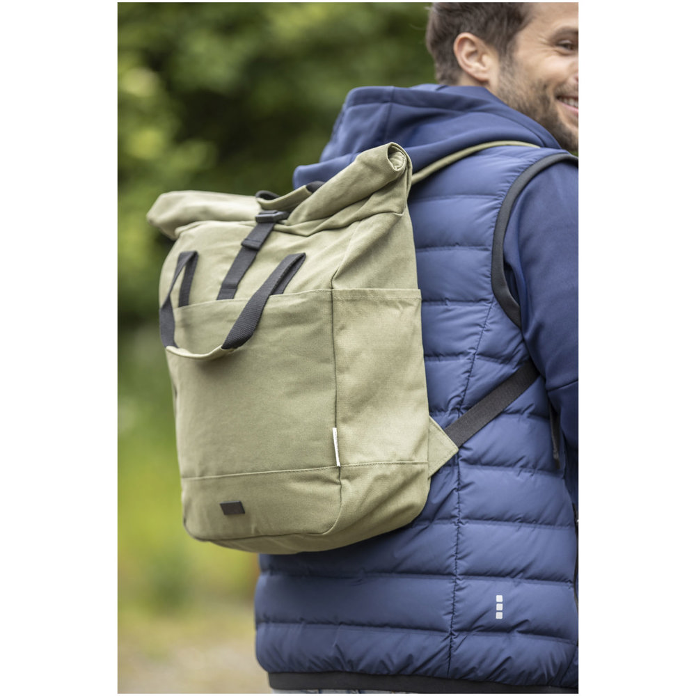 Joey 15" GRS Rolltop Laptoprucksack aus recyceltem Canvas 15 L