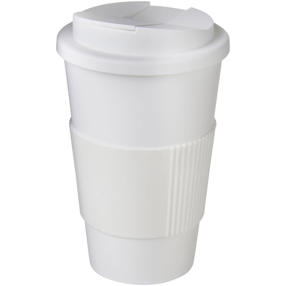 Americano® 350 ml Isolierbecher mit Schutzring & auslaufsicherem Schraubverschluss - Weiss