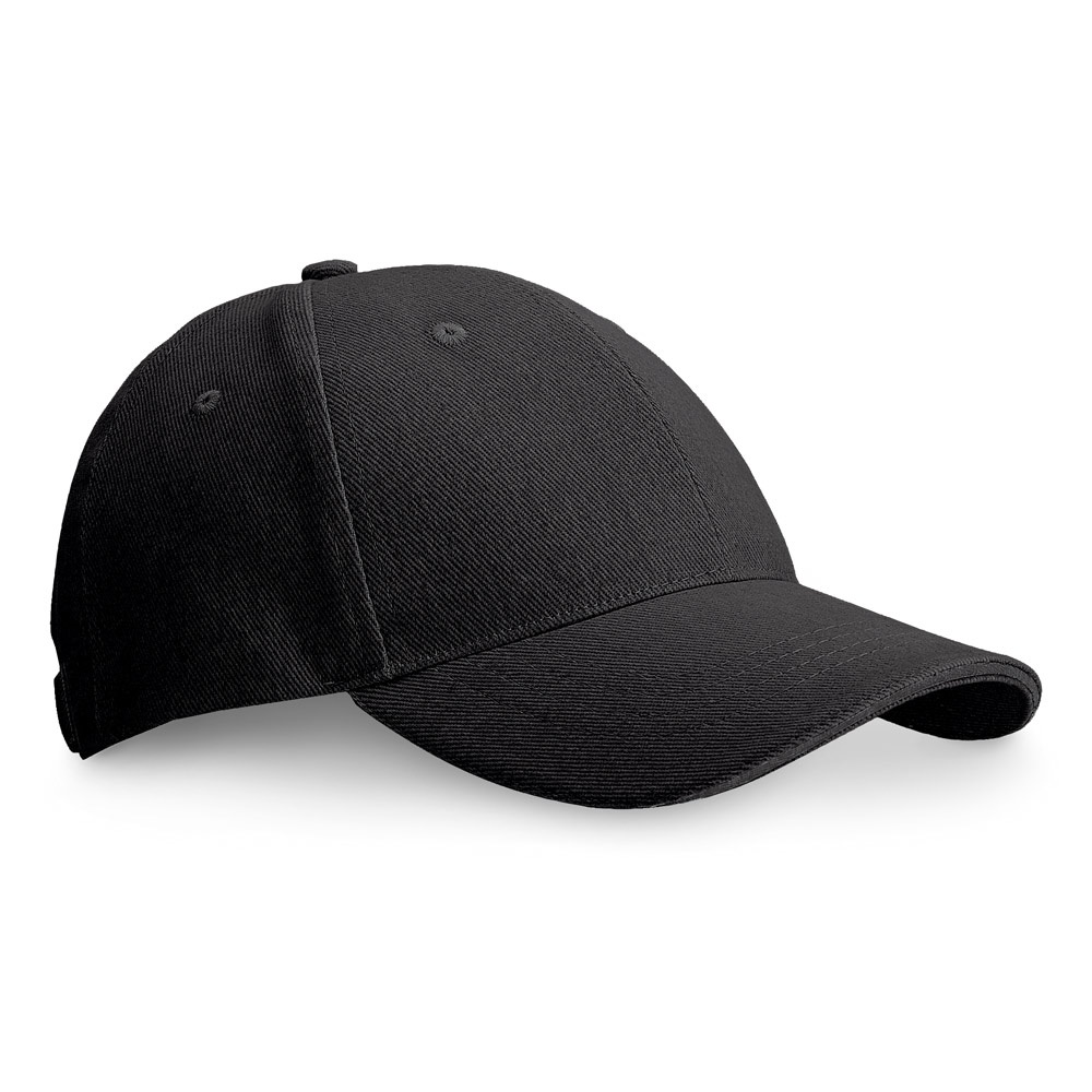 CHRISTOPHE. Sandwichmütze aus 100% Baumwolle (260 g/m²) - schwarz